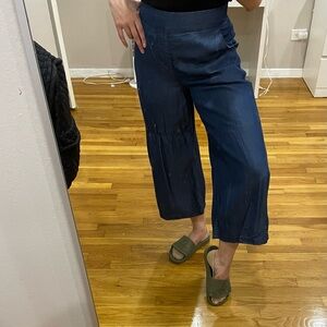 Women’s denim cutlottes by Halston